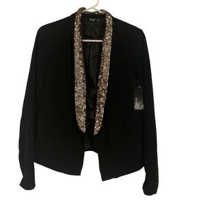 A.N.A Small New Black Sequin Blazer‎